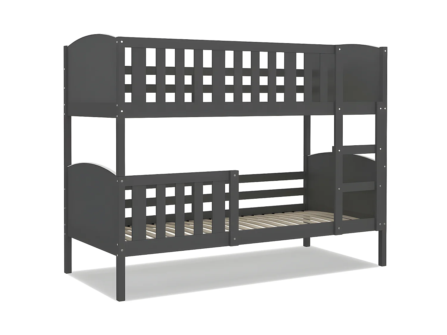 Lit Superposé Tom 90x190 Gris - gris Livré avec sommiers