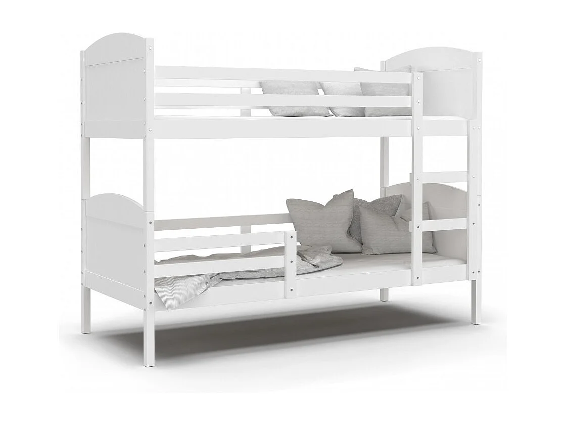 Lit Superposé Mati 90x190 Blanc - blanc
