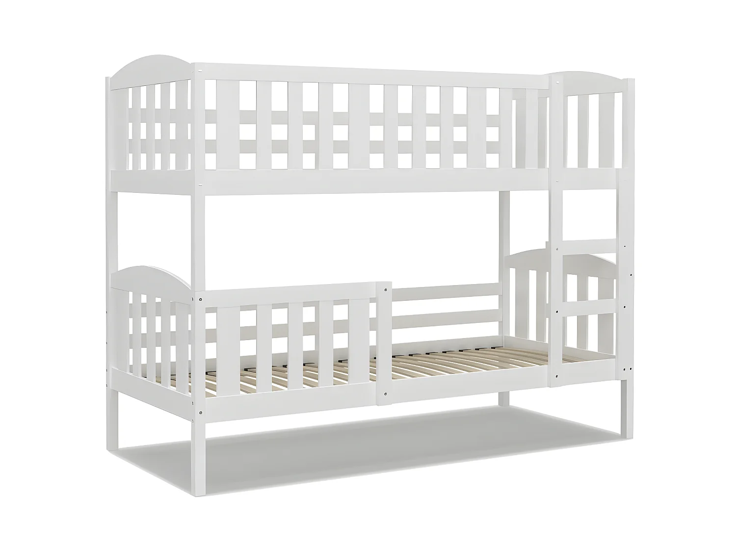 Lit Superposé Leo 90x190 Blanc - blanc Livré avec sommiers