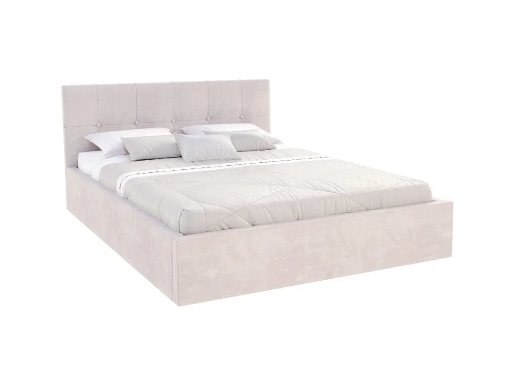 Lit Coffre Rino 160 x 200 cm - Sommier inclus Crème