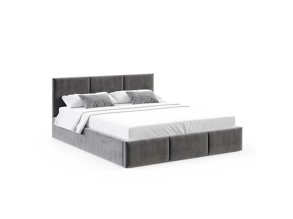 Lit coffre Tesia 160x200  - Sommier inclus Gris foncé