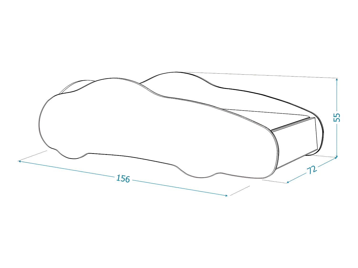 Lit Enfant Voiture 70x140 14 FERRARI Thème Livré avec sommiers et matelas en mousse de 7cm