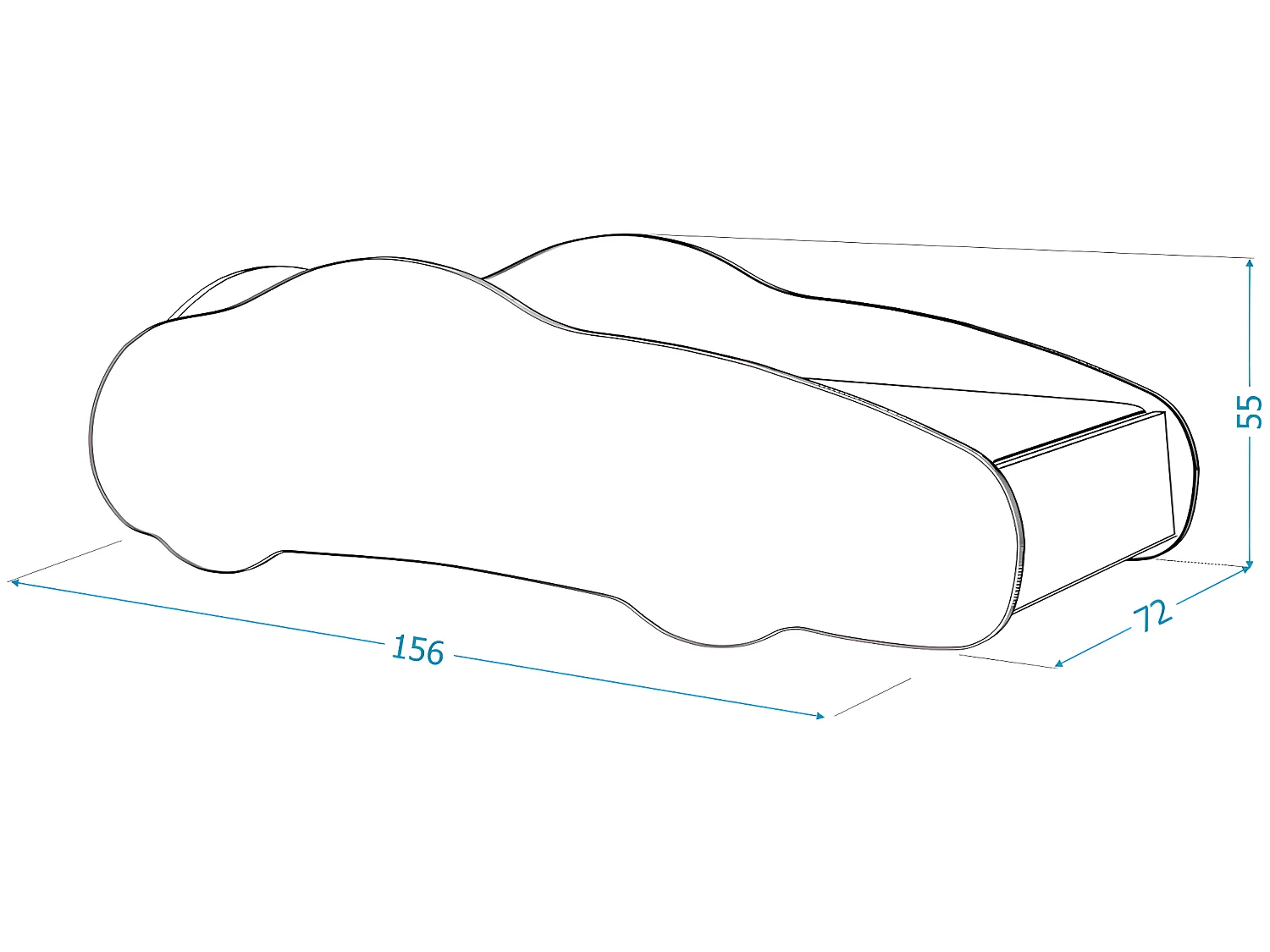 Lit Enfant Voiture 70x140 14 FERRARI Thème Livré avec sommiers et matelas en mousse de 7cm