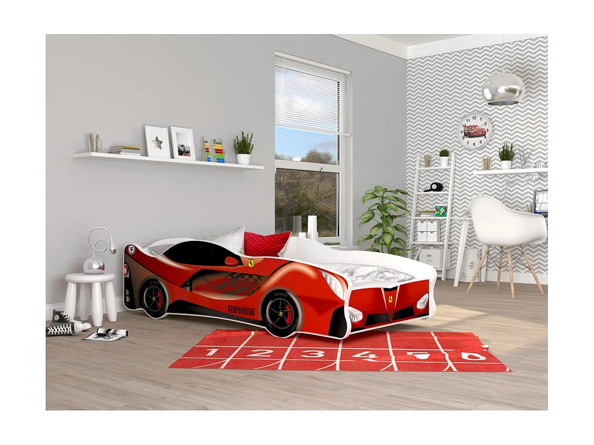 Lit Enfant Voiture 80x160 Ferrari Thème
