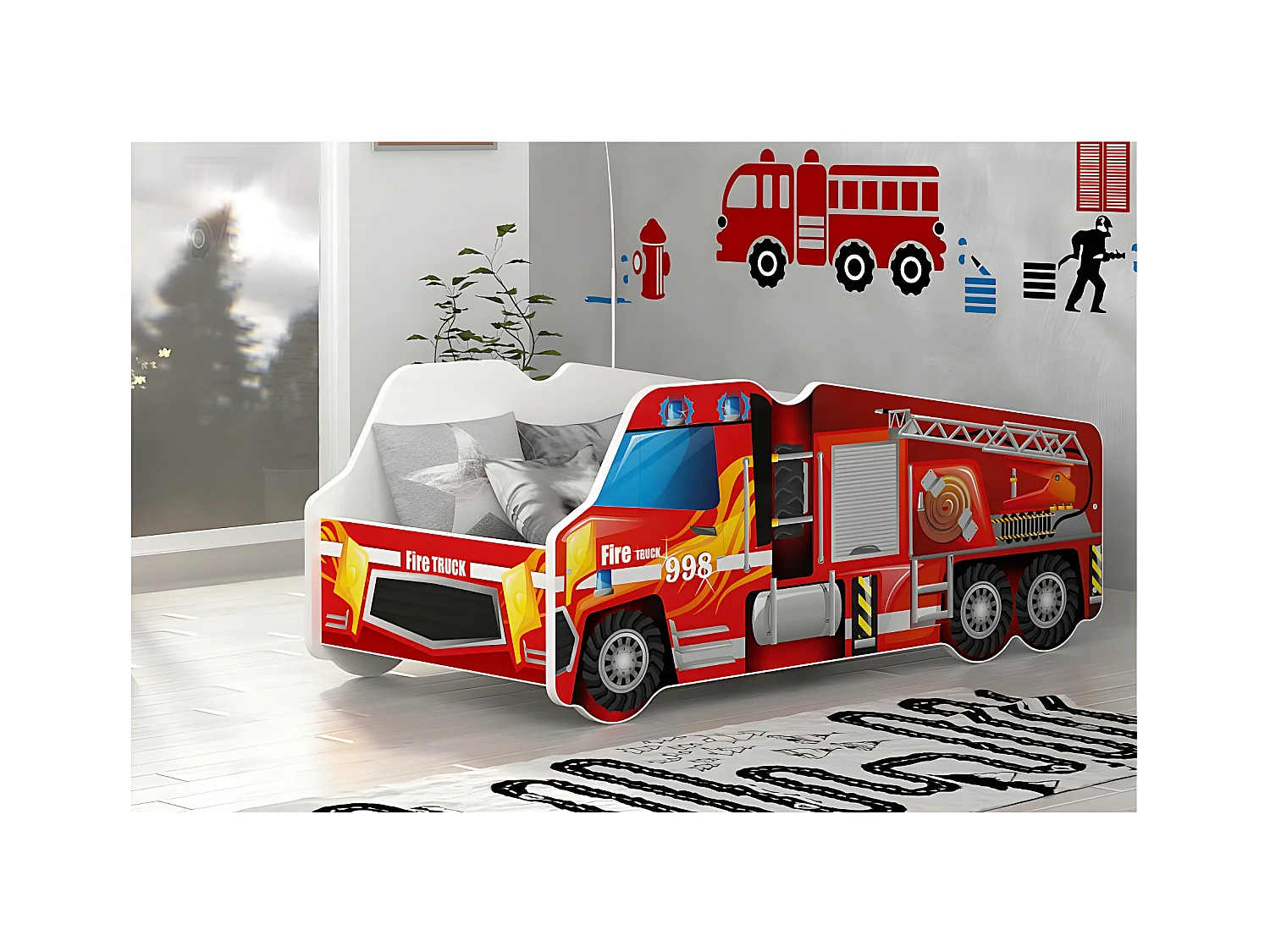 Lit Camion Pompier 70x140 Thème