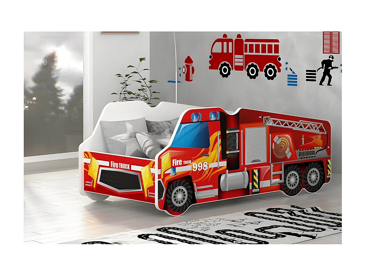 Lit Camion Pompier 70x140 Thème