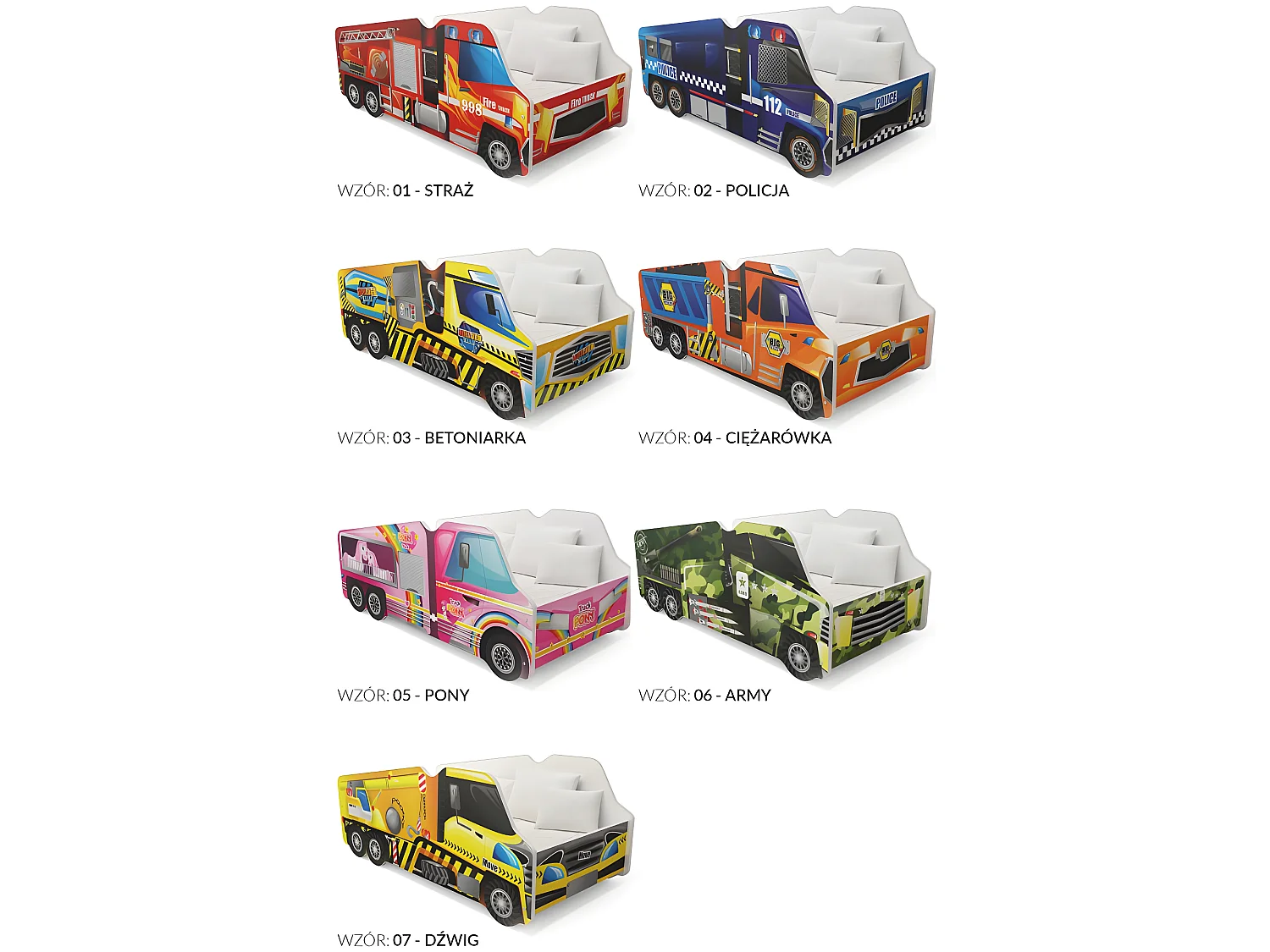 Lit Camion Pompier 70x140 Thème