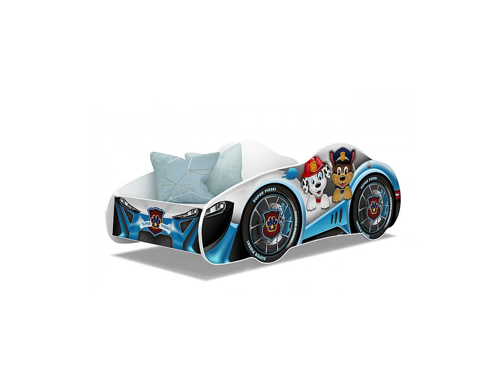 Lit Enfant Voiture 70x140 21 PAT PATROUILLE Thème Livré avec sommiers et matelas en mousse de 7cm