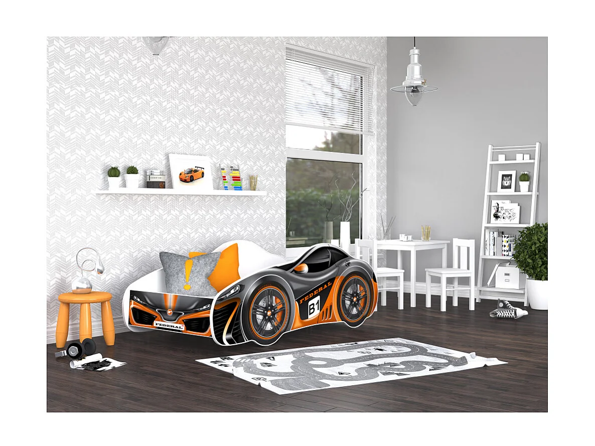 Lit Enfant Voiture 70x140 17 FEDERAL Thème