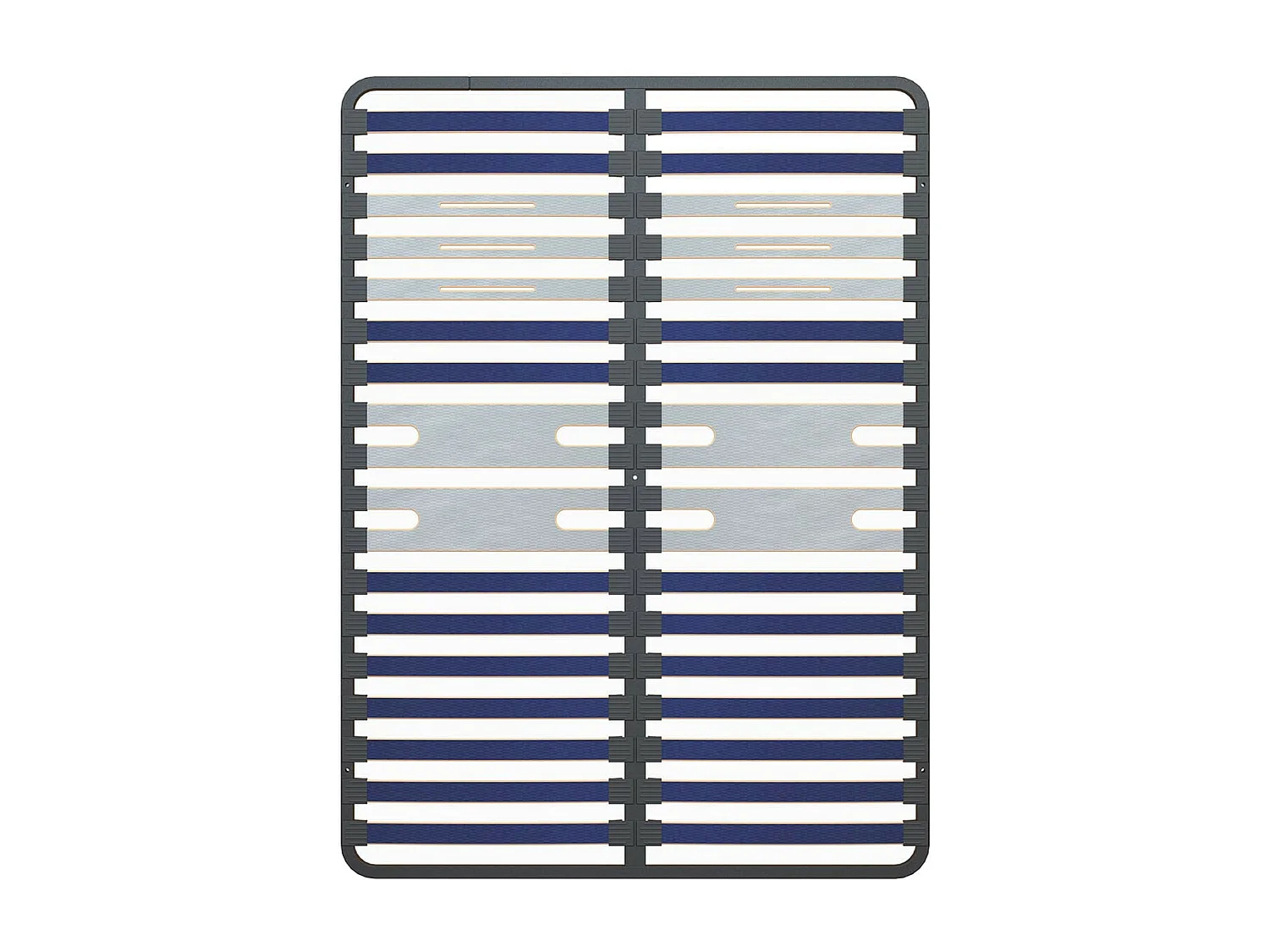 BLACKLINE - Pack Sommier à lattes 5 Zones 140x200 + PNOIR + PCENTRAL