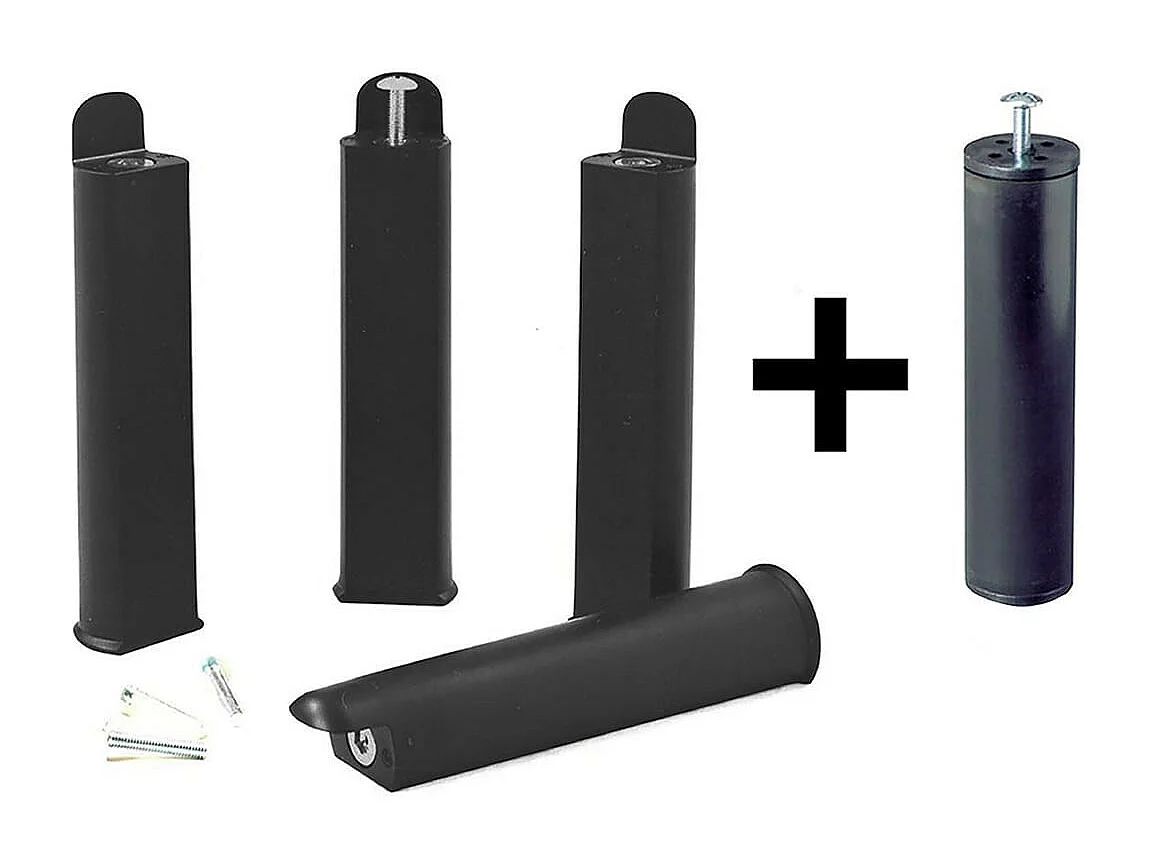 BLACKLINE - Pack Sommier à lattes 5 Zones 140x200 + PNOIR + PCENTRAL