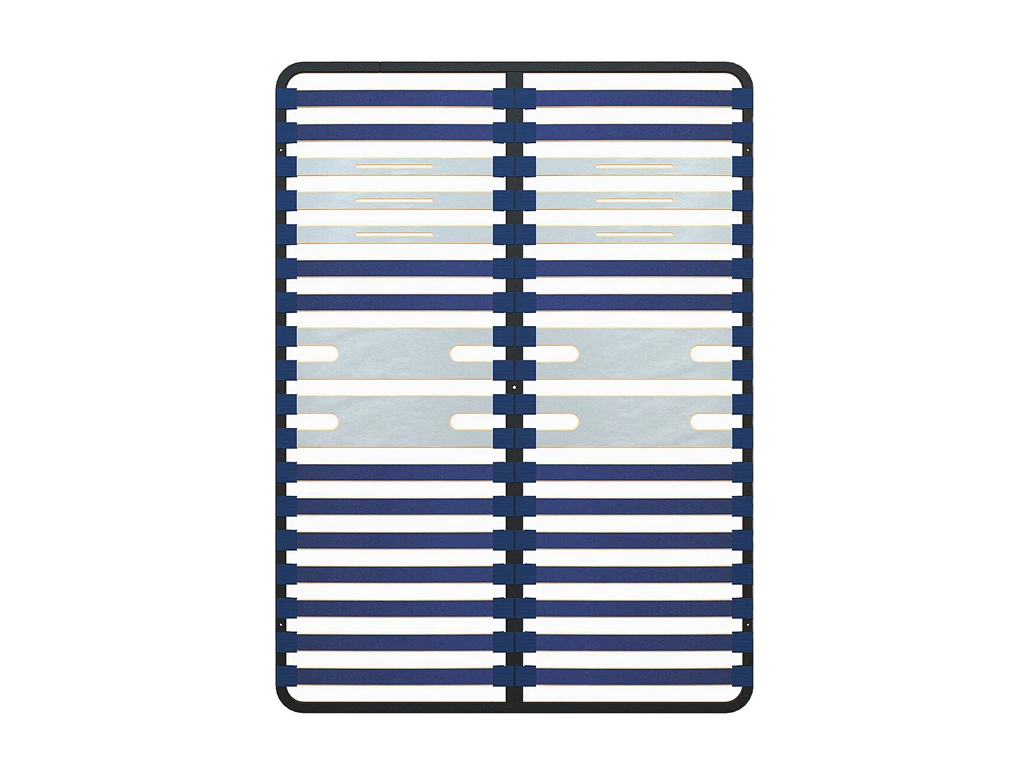 BLACKLINE - Pack Sommier à lattes 5 Zones 140x200 + PNOIR + PCENTRAL