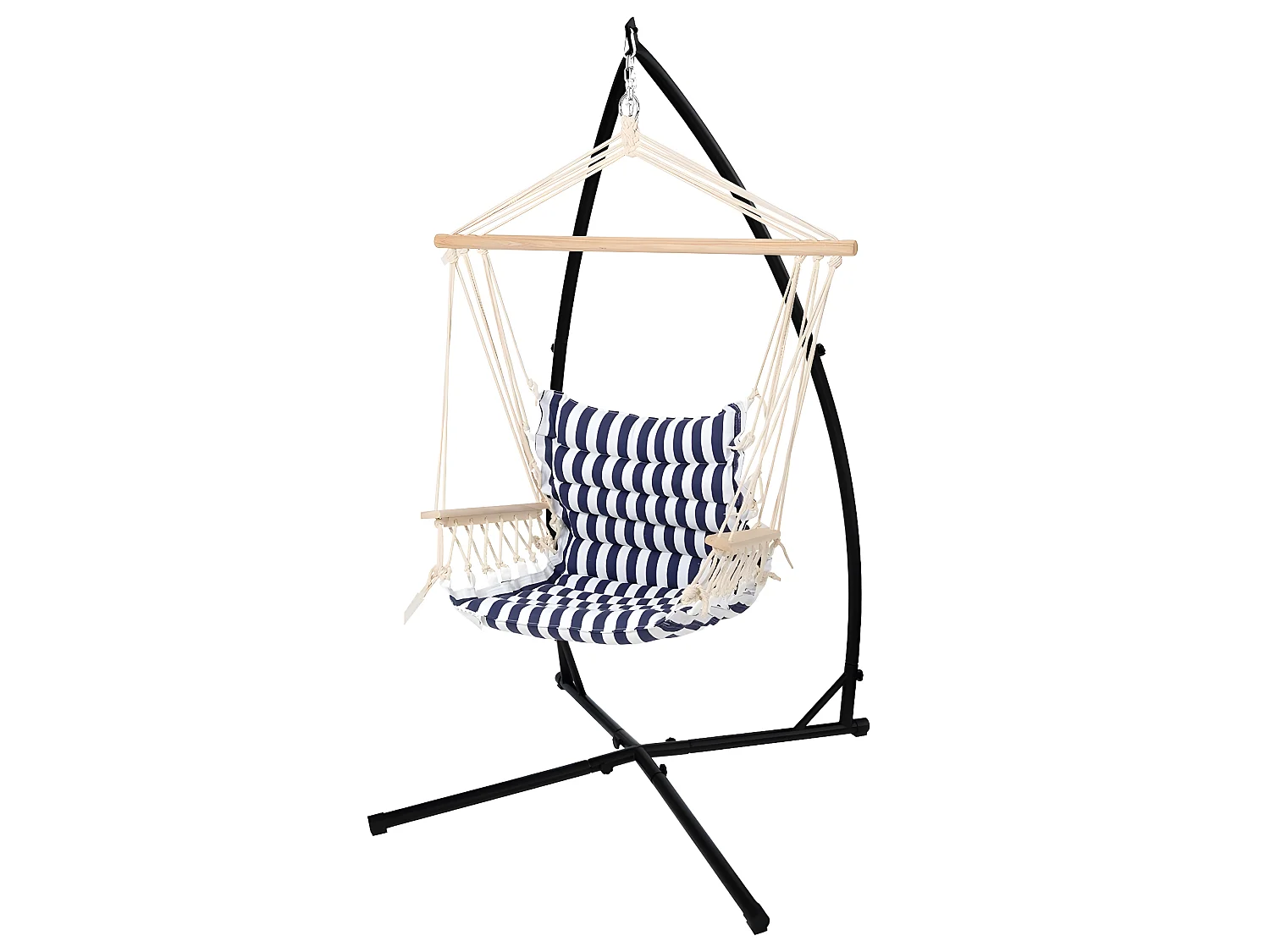 Chaise suspendue fauteuil hamac balançoire 120 kg avec support métal ECD Germany