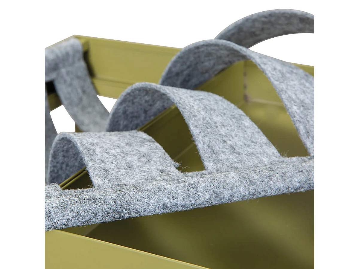 STACIO - Table d'Appoint Verte avec Porte-Brochure