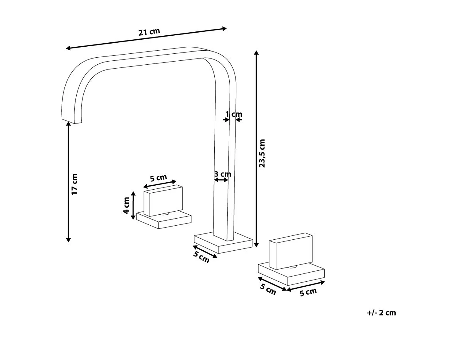 Robinet de lavabo KAGERA Laiton Argenté