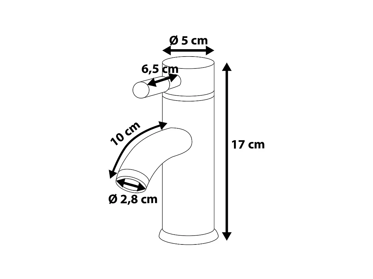 Bateria umywalkowa RUSUMO Srebrny