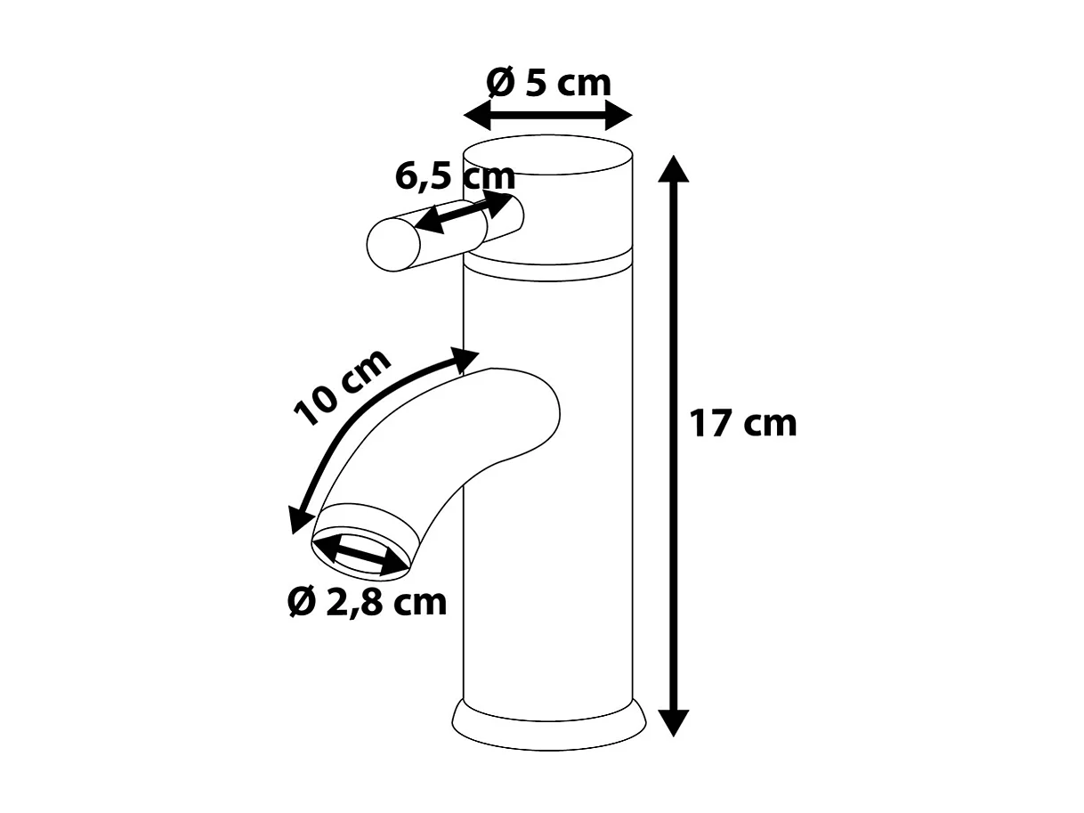 Robinet de lavabo RUSUMO Laiton Argenté