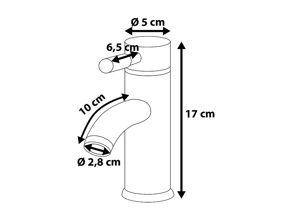 Robinet de lavabo RUSUMO Laiton Argenté