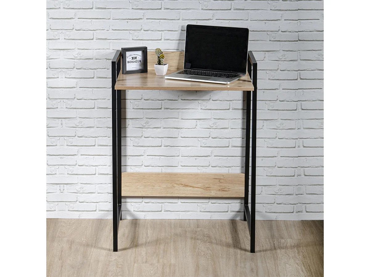 GREGG - Bureau Simple Piétement Métallique Noir