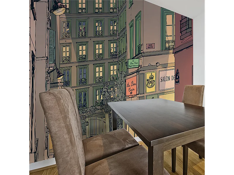 Fotomurale - Colazione a Parigi - 400x309