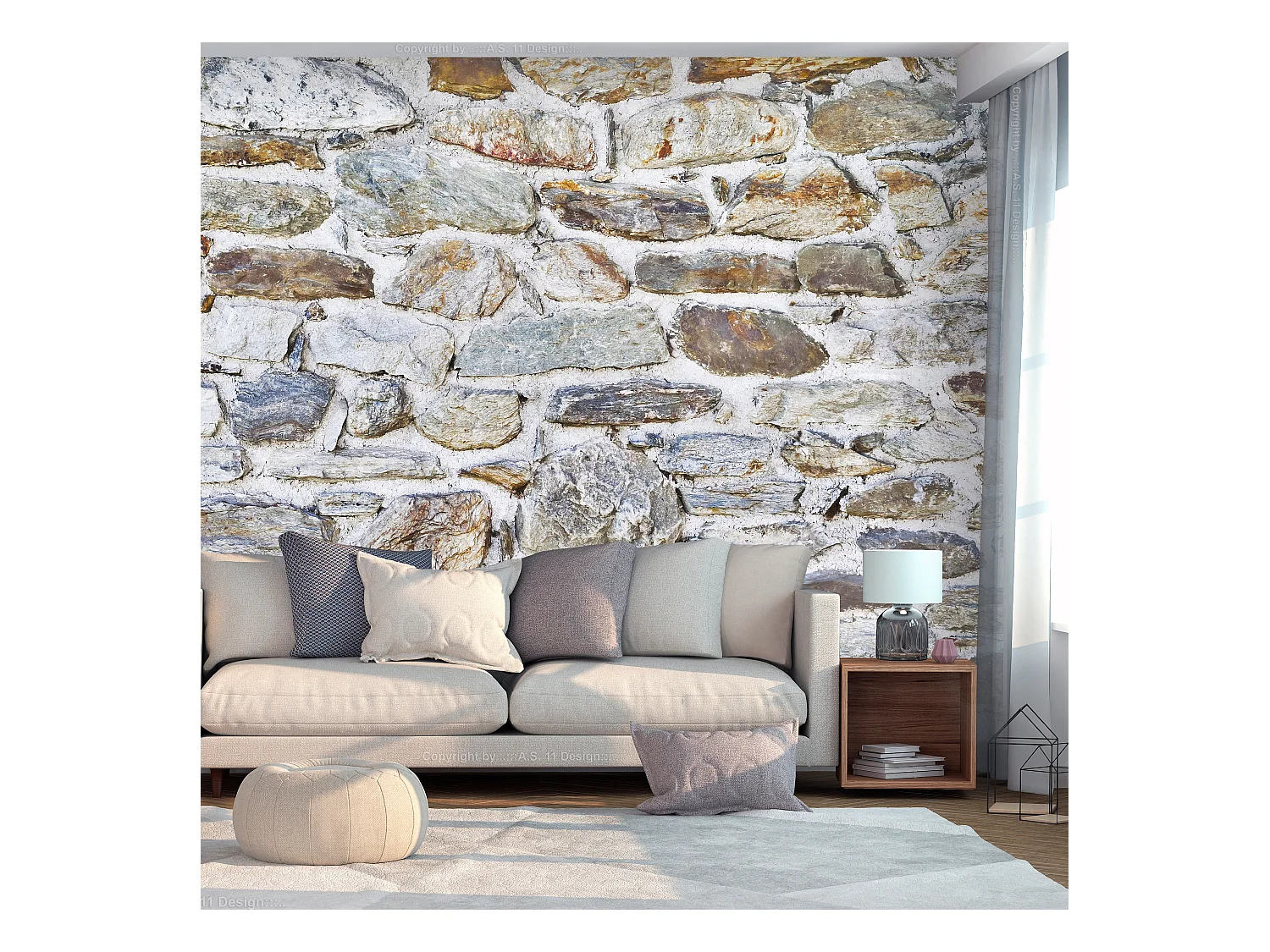 Fotomurale adesivo - Stone Structure - 196x140