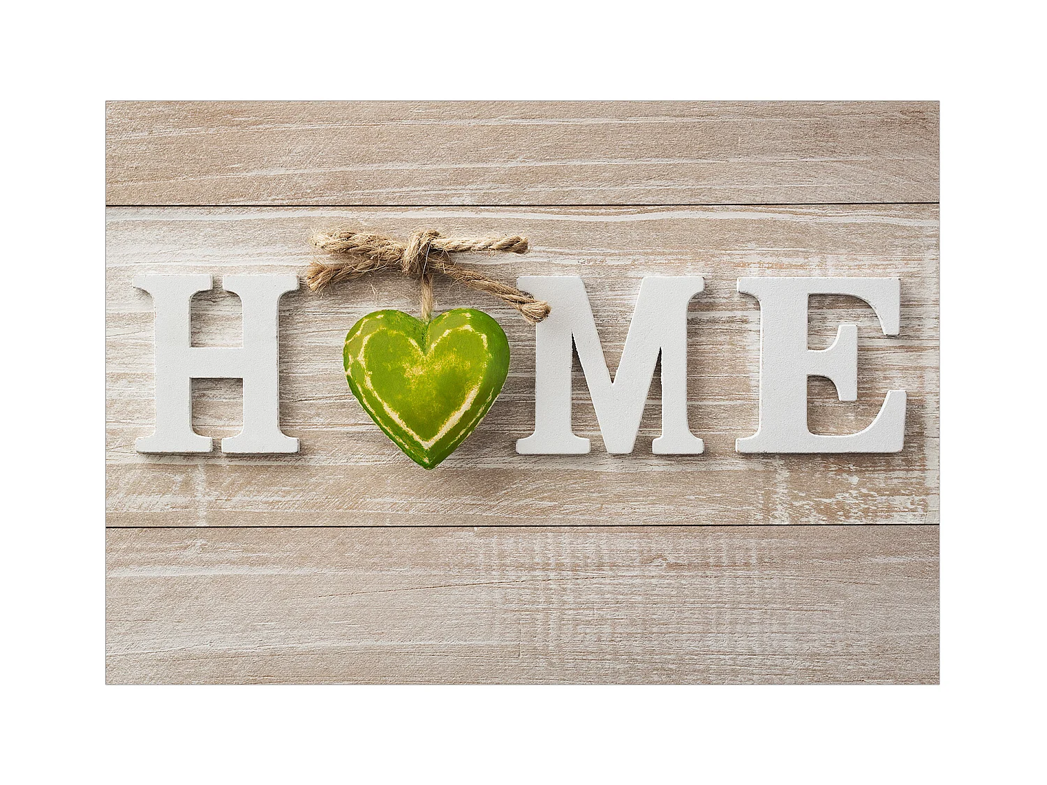 Fotomurale adesivo - Home Heart (Green) - 441x315