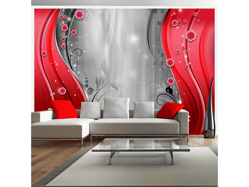 Fotomurale - Dietro la cortina di rosso - 150x105