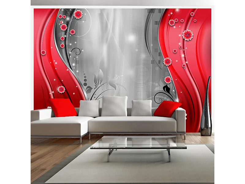 Fotomurale - Dietro la cortina di rosso - 150x105