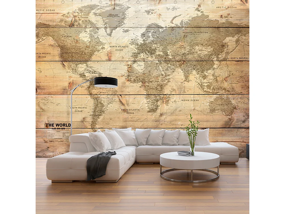 Fotomurale - Map on Boards - 250x175