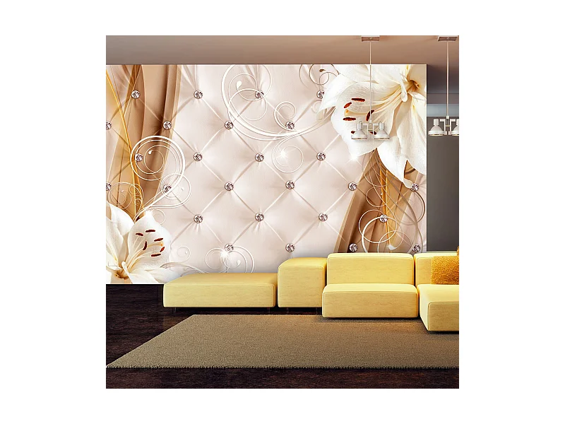 Fotomurale adesivo - Lilies and gold - 343x245