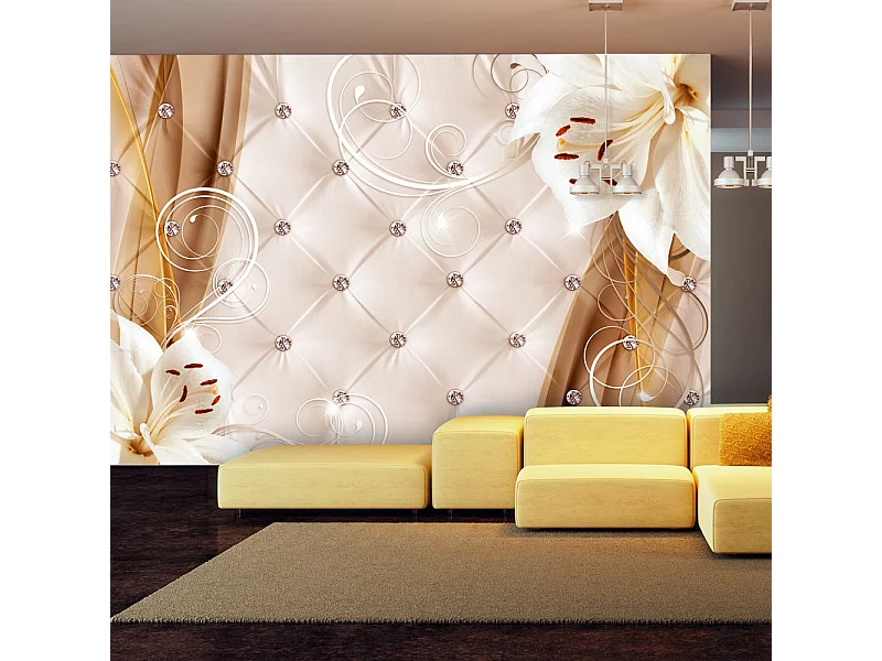 Fotomurale adesivo - Lilies and gold - 343x245