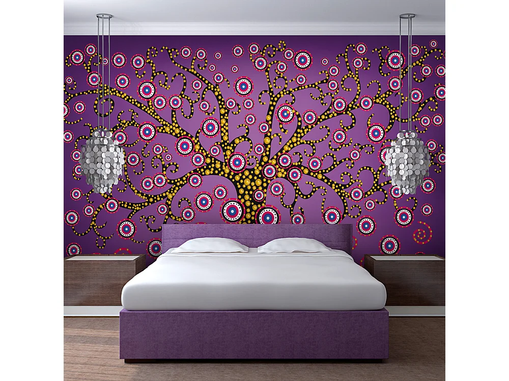 Fotomurale - astratto: albero (viola) - 350x270