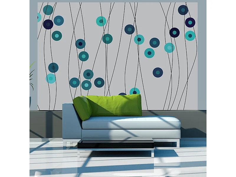 Fotomurale - Bottoni azzurri - 200x154