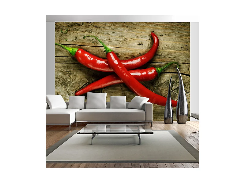 Fotomurale - Spicy chili peppers - 250x193