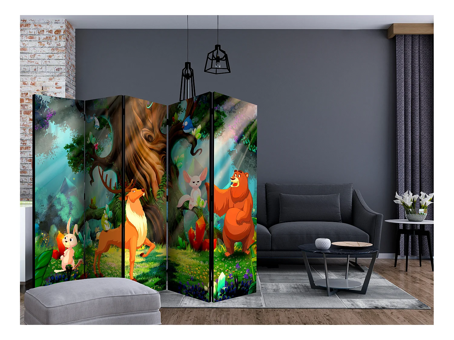 Paravento - Bear and Friends II [Room Dividers] - 225x172