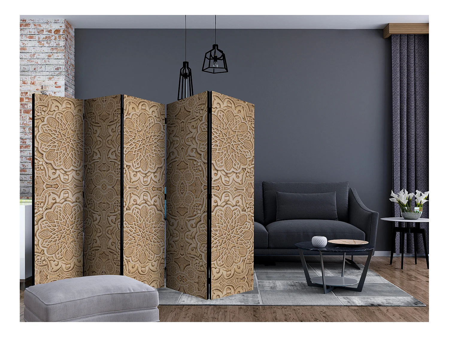 Paravento - Sand ornament II [Room Dividers] - 225x172