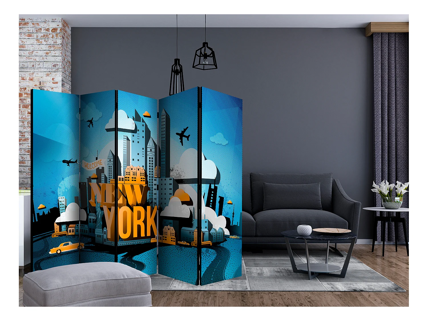 Paravento - New York - welcome II [Room Dividers] - 225x172