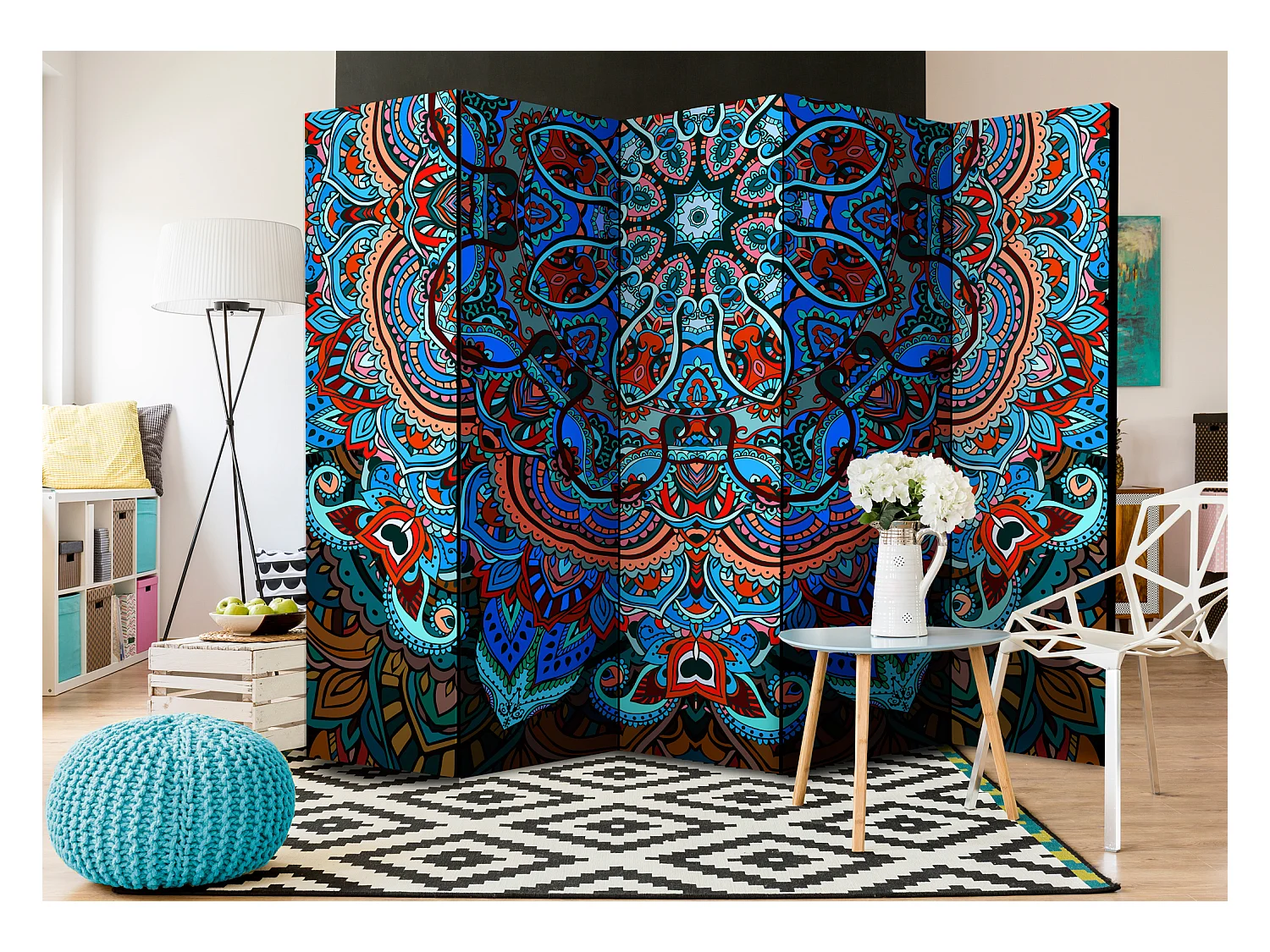 Paravento - Blue Fantasy II [Room Dividers] - 225x172