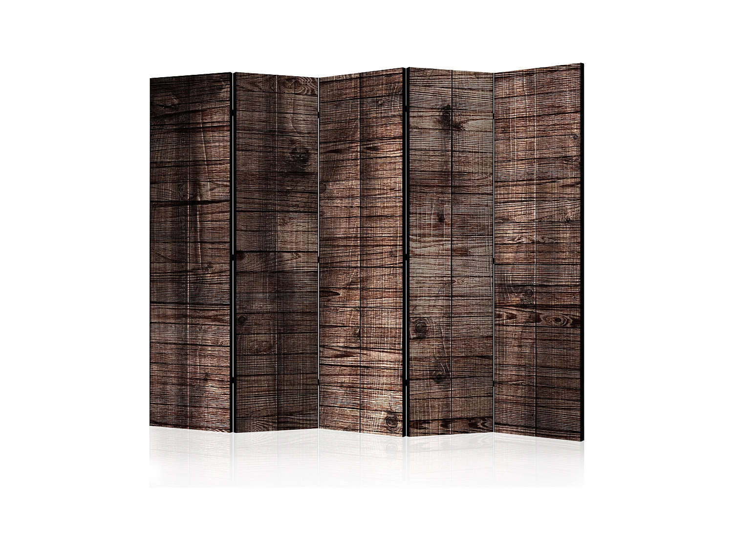 Paravento - Dark Brown Boards II [Room Dividers] - 225x172