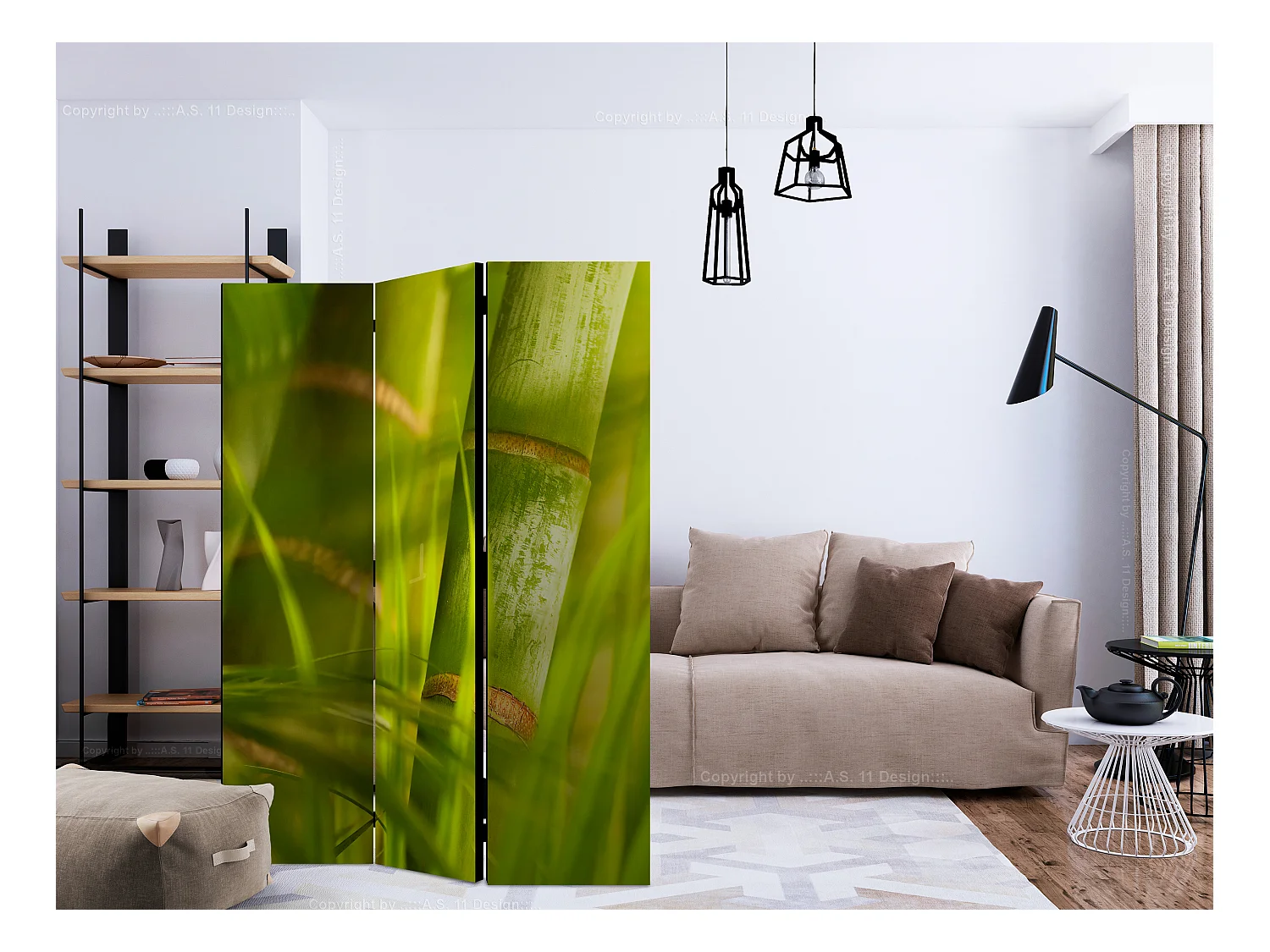 Paravento - bamboo - nature zen [Room Dividers] - 135x172