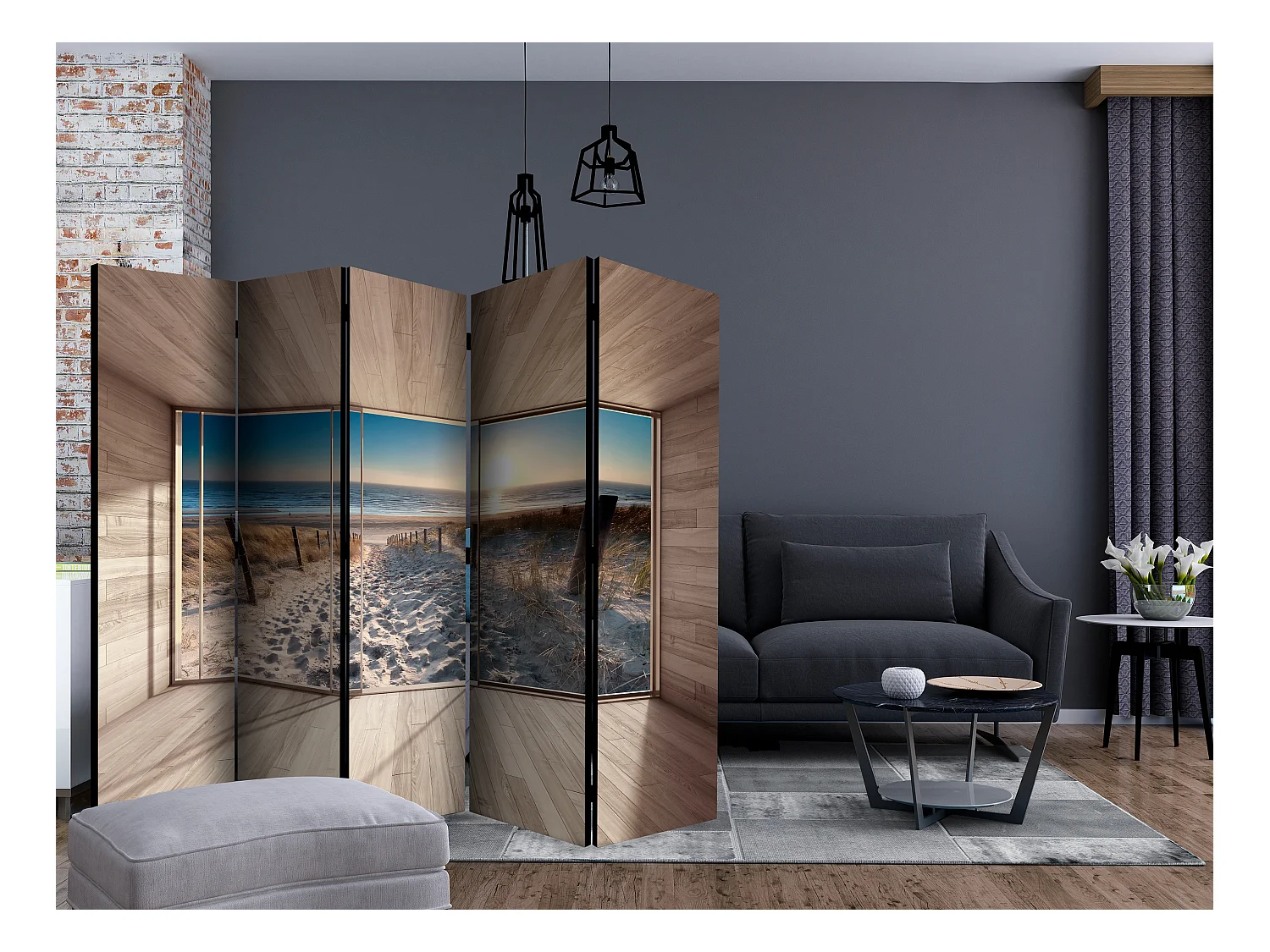 Paravento - Modern Lounge: By the Sea II [Room Dividers] - 225x172