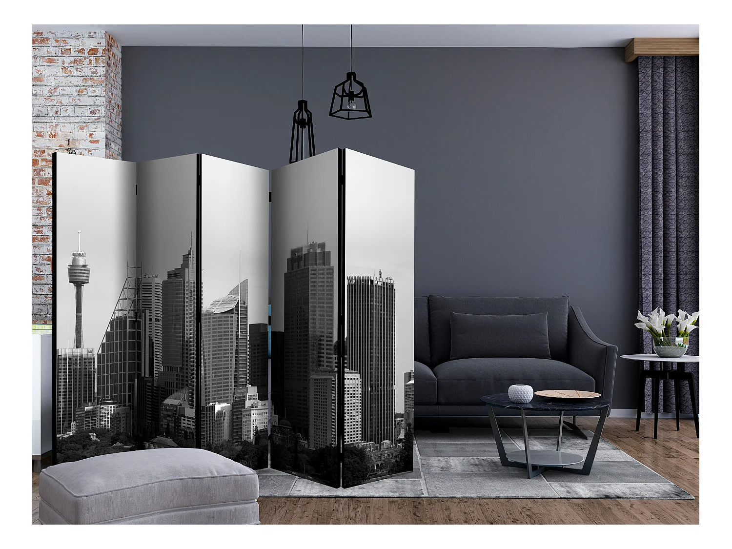 Paravento - Skyscrapers in Sydney II [Room Dividers] - 225x172