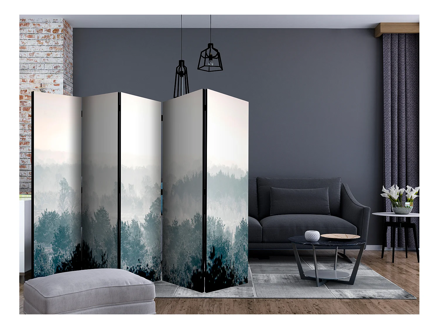 Paravento - Winter Forest II [Room Dividers] - 225x172