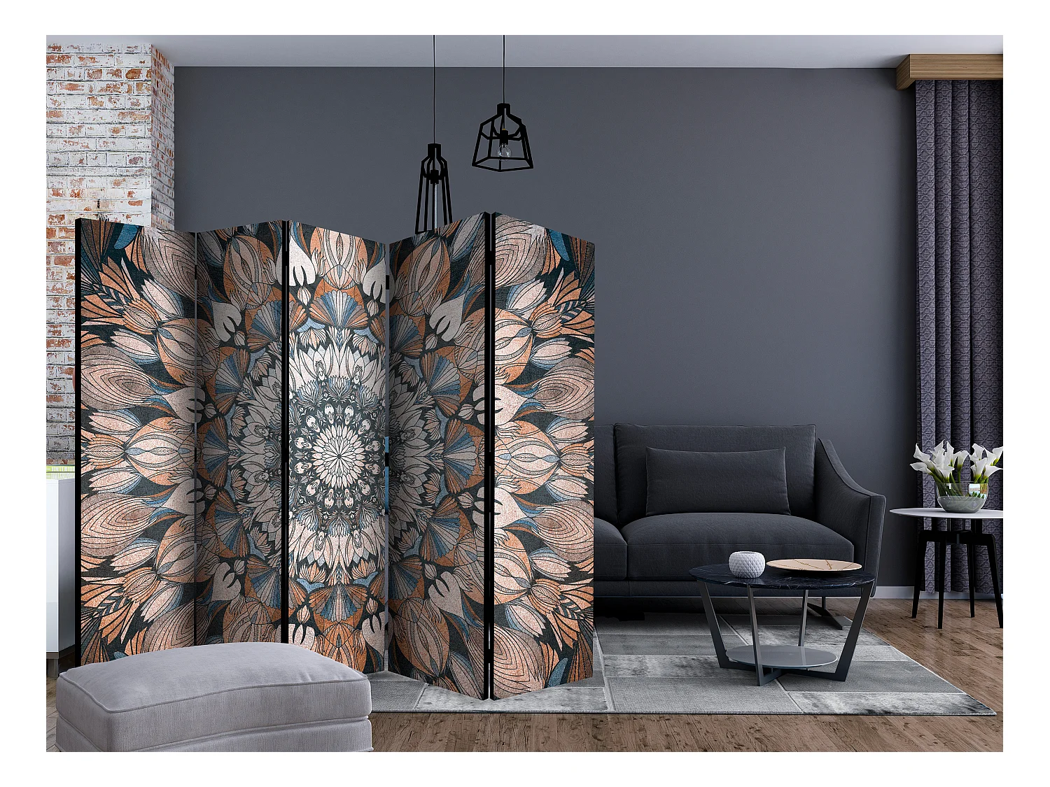 Paravento - Hetman Mandala II [Room Dividers] - 225x172