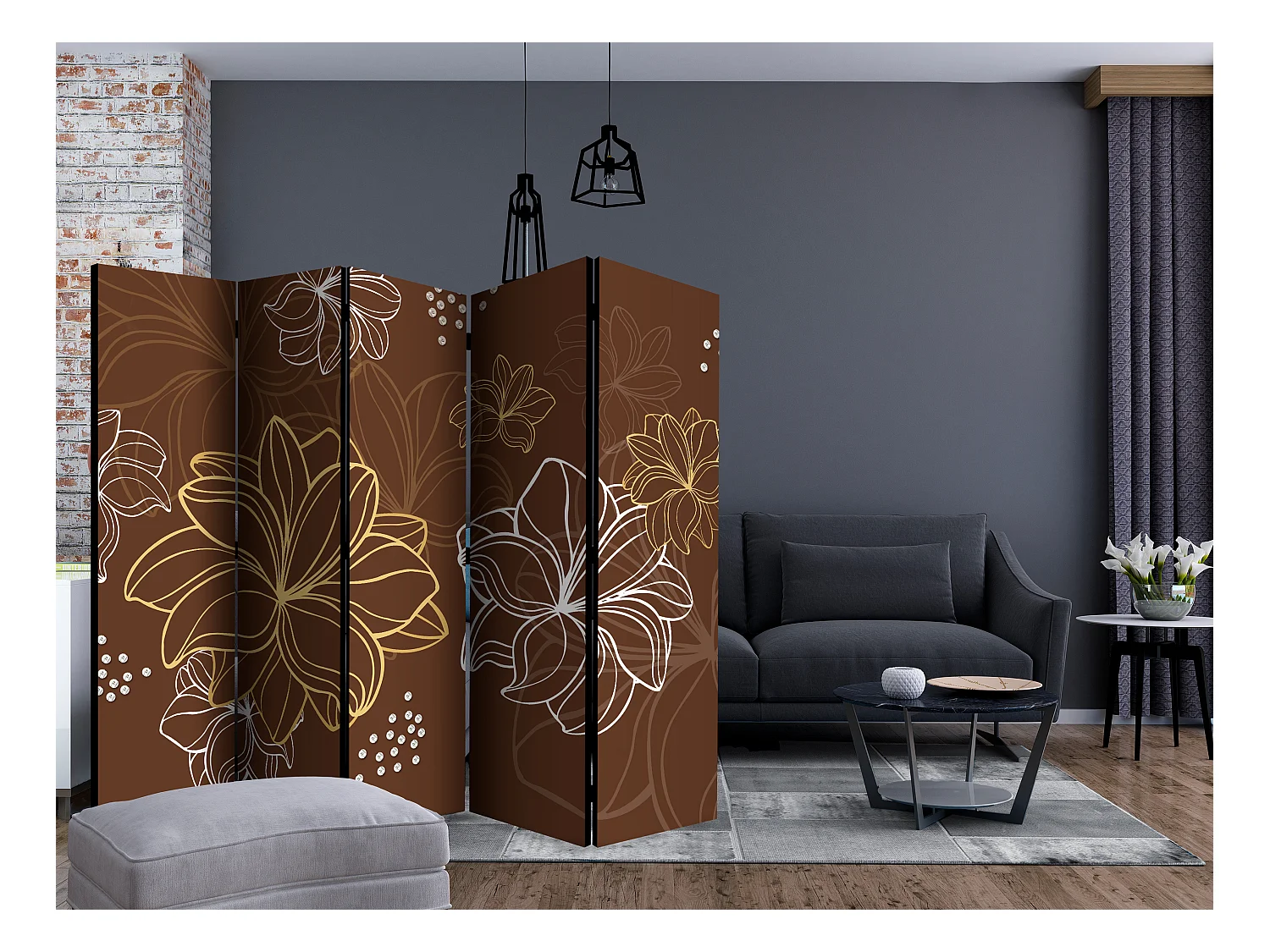 Paravento - Autumnal flora II [Room Dividers] - 225x172