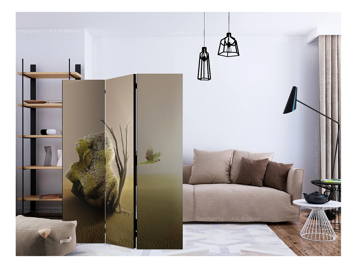 Paravento - Abandoned Mask [Room Dividers] - 135x172