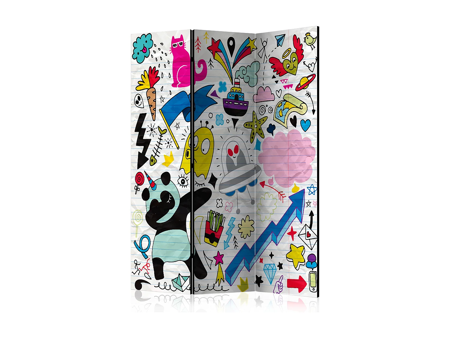 Paravento - Energetic Panda [Room Dividers] - 135x172