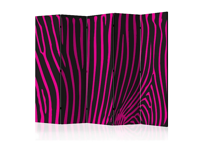 Paravento - Zebra pattern (violet) II [Room Dividers] - 225x172