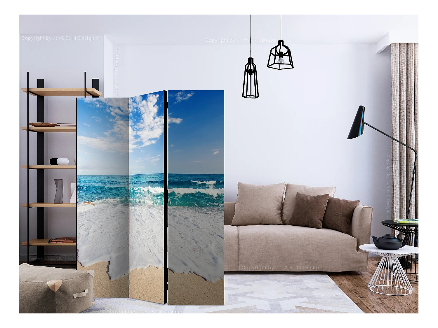 Paravento - Photo wallpaper – By the sea [Room Dividers] - 135x172