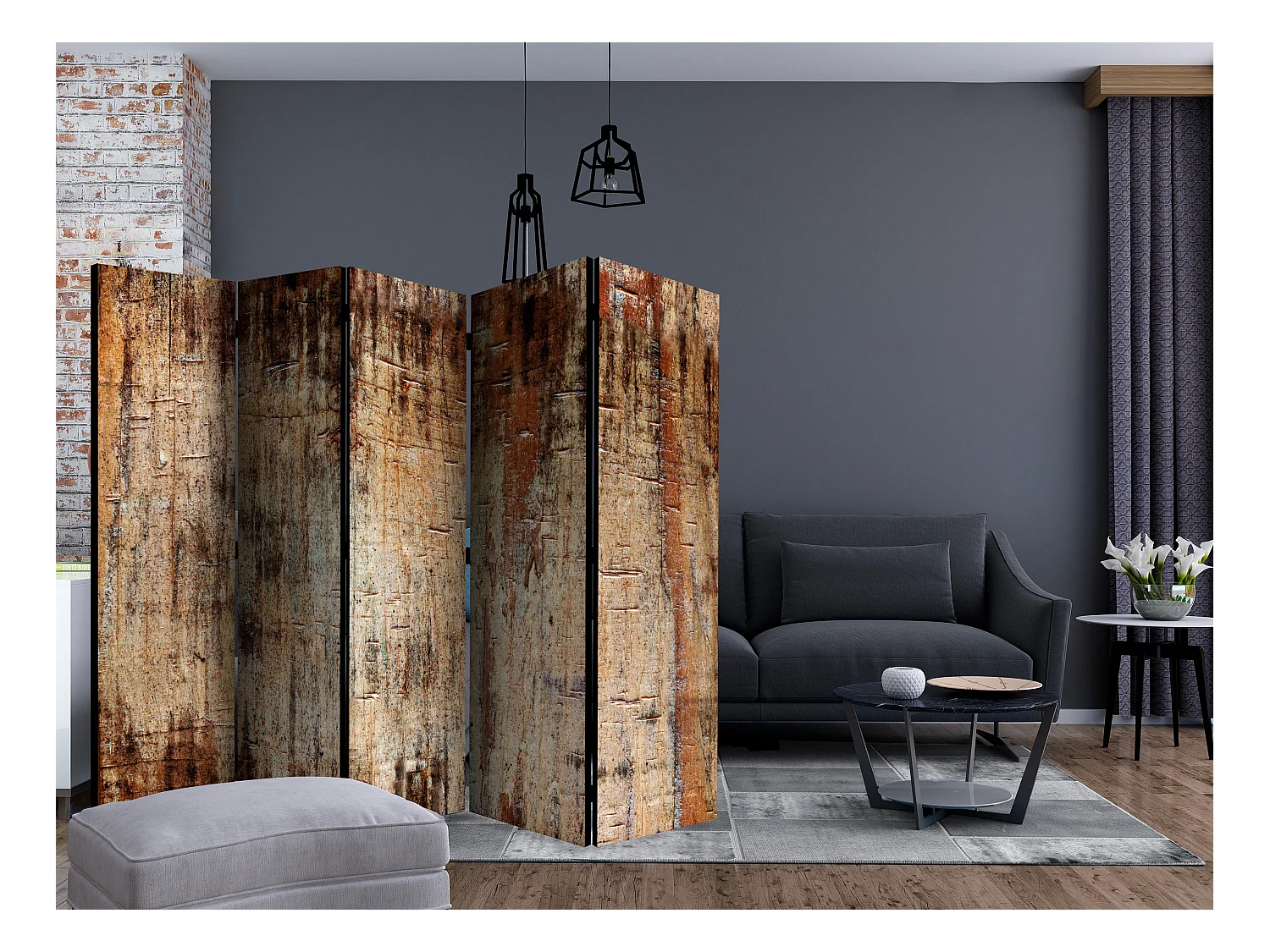 Paravento - Tree Bark II [Room Dividers] - 225x172